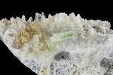 Green Augelite Crystal on Quartz - Peru #173383-2